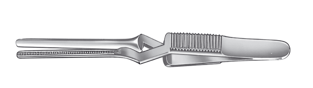UnivLabs Vascular bulldog clamps and applier: Bulldog clamp, straight DeBakey jaw
