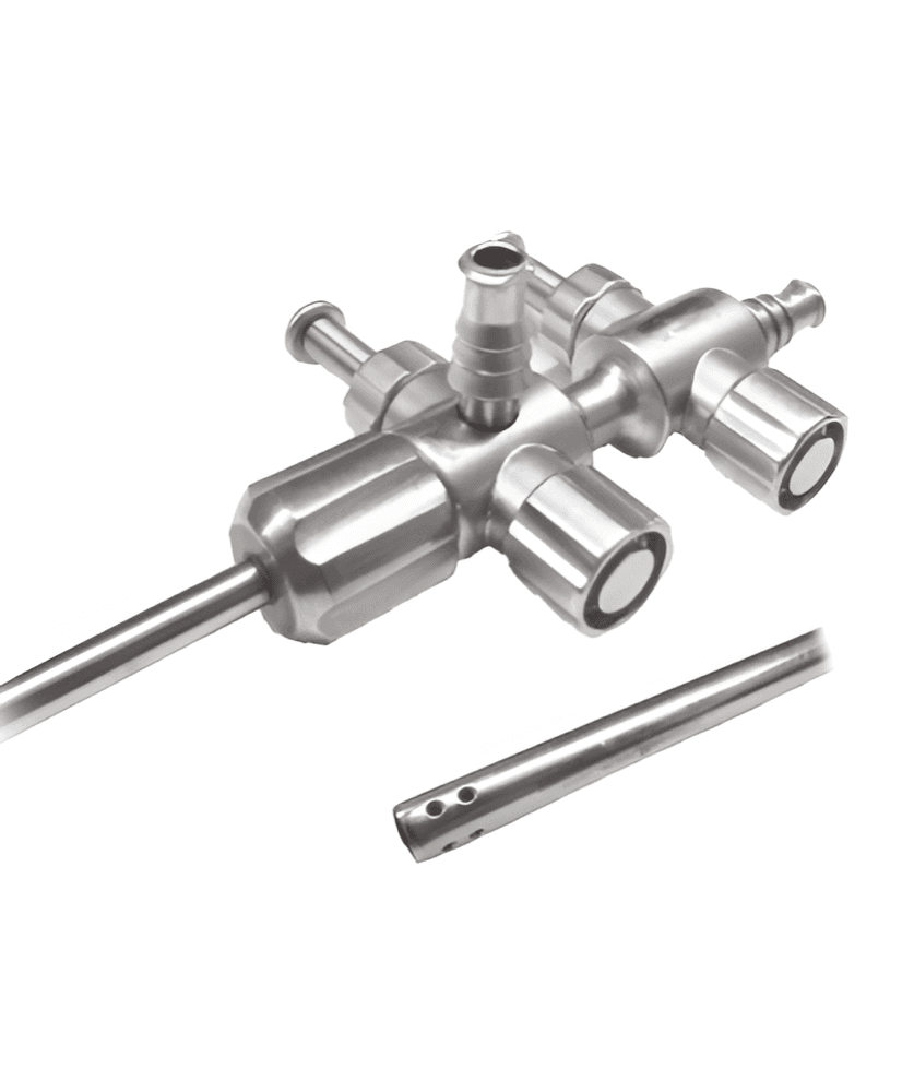 UnivLabs trumpet valve suction irrigation cannula